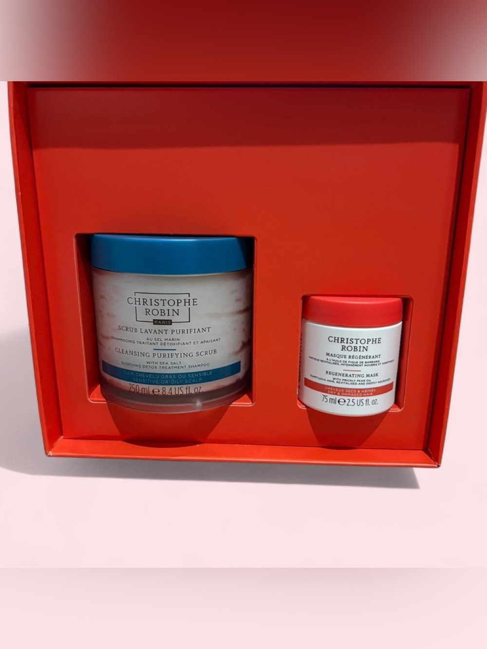 Christophe Robin Perfect Hair Ritual Gift Set - Pastel Pink & Blue - Picture 3 of 3